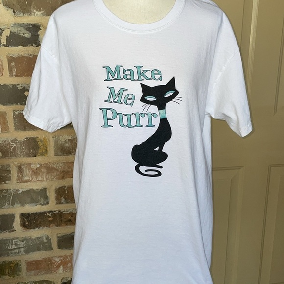 CATS MEOW New Orleans RARE 90s TShirts Make Me Purr & A Little Kitty Unisex L/XL - Picture 3 of 9
